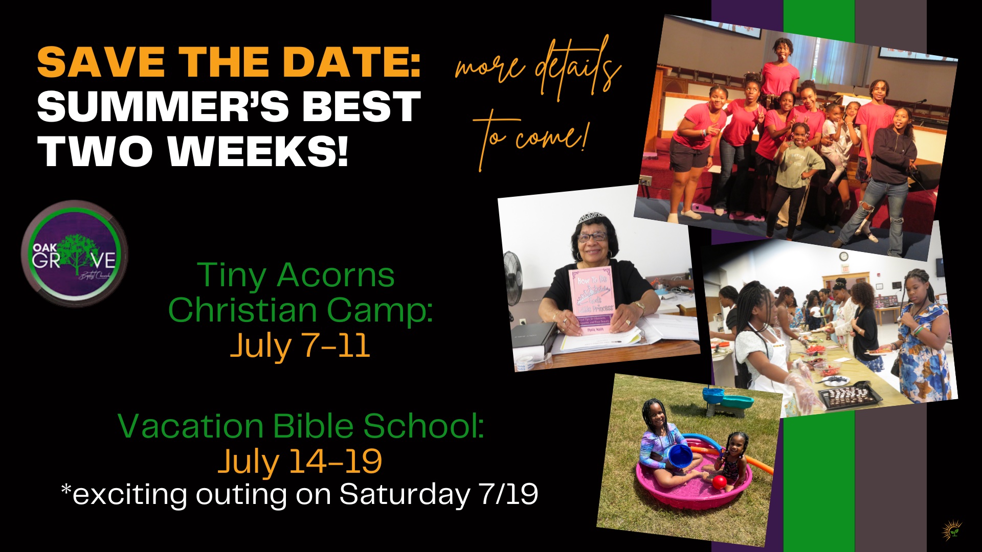 Tiny Acorns Christian Camp/Vacation Bible School